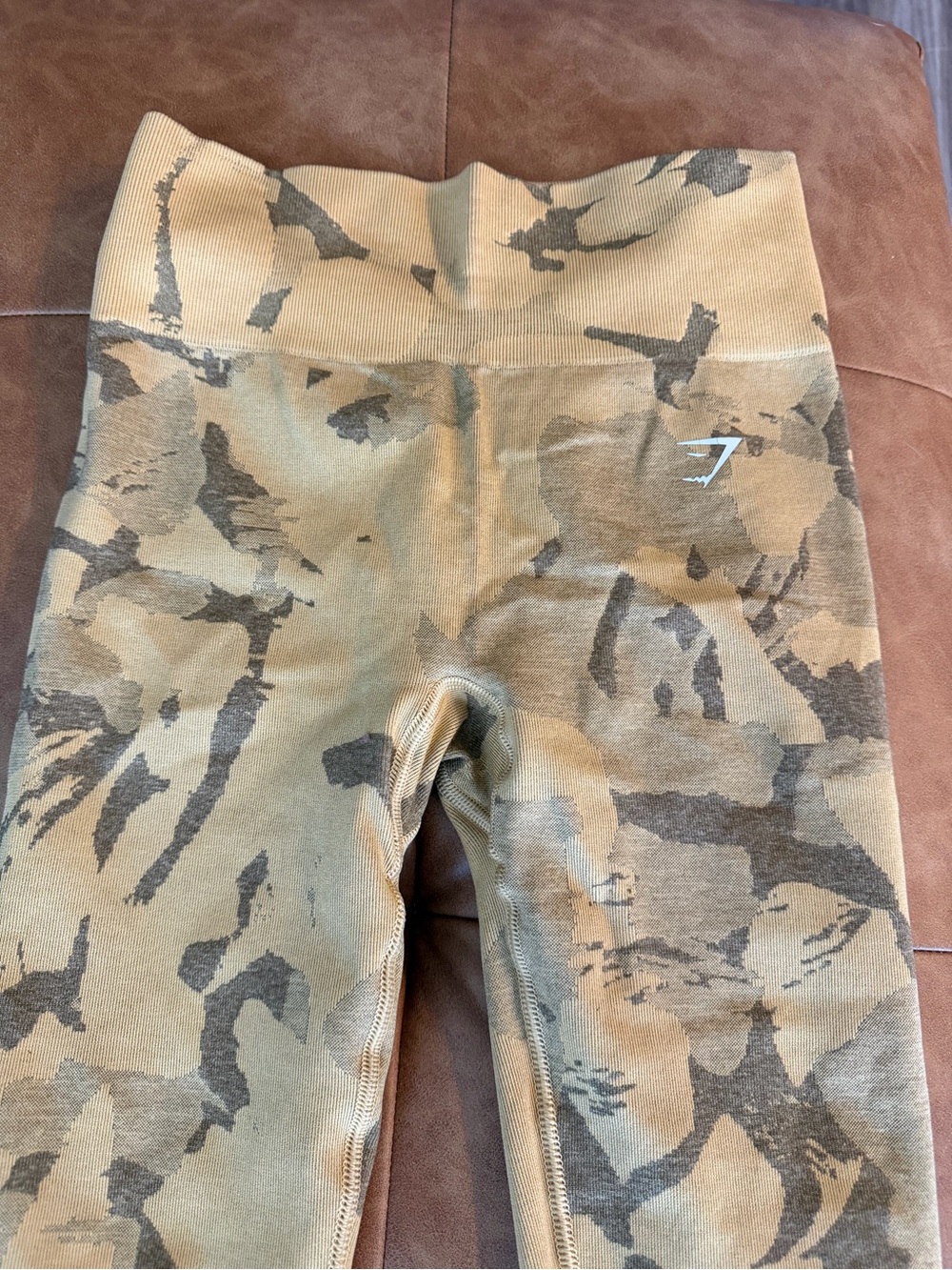 Gymshark Women’s Camo High-Waist Leggings - Tan/Olive